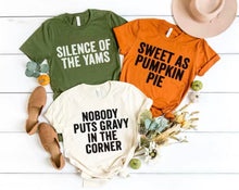 Load image into Gallery viewer, Custom Saying Funny Thanksgiving Group Tees