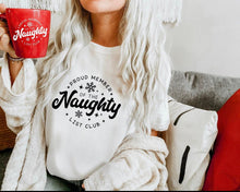 Load image into Gallery viewer, Proud member of the naughty list club tee