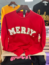 Load image into Gallery viewer, Merry Chenille Patch Sweatshirt