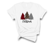 Load image into Gallery viewer, Buffalo plaid trees tee