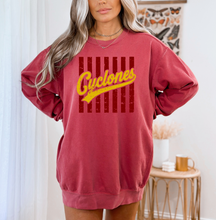 Load image into Gallery viewer, Cyclones Strips Comfort Colors Crew (3 colors)