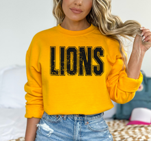 Load image into Gallery viewer, Lions Grunge Crew (Youth and Adult 5 Colors)