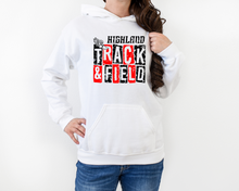 Load image into Gallery viewer, Highland Track and Field Block Type Hoodie (Youth and Adult)