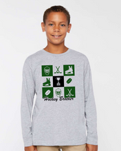 Load image into Gallery viewer, Hockey Family Checkered Box Design Long Sleeve (Youth and Adult)