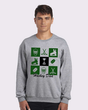 Load image into Gallery viewer, Hockey Family Checkered Box Design Crew Neck (Youth And Adult)