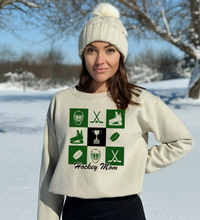 Load image into Gallery viewer, Hockey Family Checkered Box Design Crew Neck (Youth And Adult)