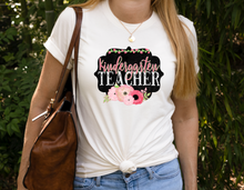 Load image into Gallery viewer, Customizable Floral Grade or Subject Tee