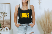 Load image into Gallery viewer, Lions Grunge Tank (Youth and Women's Adult and Unisex Muscle)