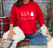 Load image into Gallery viewer, Merry and Bright Crew Neck