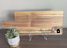 Load image into Gallery viewer, Personalized Corner Design Wood Cutting Board - 3 size options