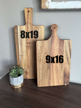 Load image into Gallery viewer, Personalized Full Design Wood Cutting Board - 3 size options