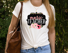 Load image into Gallery viewer, Customizable Floral Grade or Subject Tee