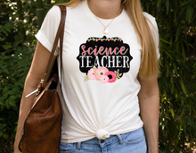Load image into Gallery viewer, Customizable Floral Grade or Subject Tee