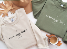Load image into Gallery viewer, Love came down crew neck
