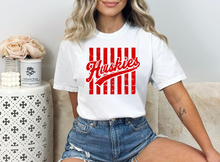 Load image into Gallery viewer, Huskies Stripes Comfort Colors Tee (2 colors)