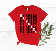 Load image into Gallery viewer, Huskies Stacked (Youth and Adult) 1 color