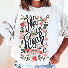 Load image into Gallery viewer, He is Risen Floral Crew