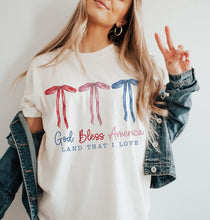 Load image into Gallery viewer, God Bless America Coquette Comfort Colors Tee