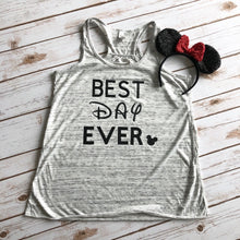 Load image into Gallery viewer, Best Day Ever Adult, Disney Shirts, Disney Shirts for Women, Disney Tank Top, Disney Shirts for Family, Disney World Vacation, Disneyland