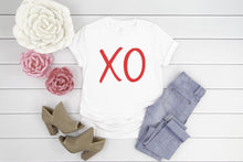 Load image into Gallery viewer, XO, Valentines Shirt, Womens Graphic Tee, Kisses and Hugs, Valentines Day Tshirt