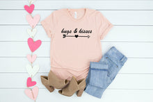 Load image into Gallery viewer, Hugs and Kisses, Valentines Shirt, Womens Graphic Tee, T-shirts For Women, Valentines Day