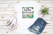 Load image into Gallery viewer, Let The Shenanigans Begin Green Beer Tee