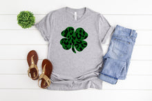 Load image into Gallery viewer, Green Leopard Shamrock Tee