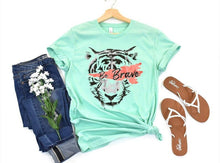 Load image into Gallery viewer, Be Brave, Tiger Tee, Vintage inspired shirt, shirt for women