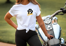 Load image into Gallery viewer, Lions Bubble Font Front and Back (Youth and Adult 2 Colors)