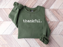Load image into Gallery viewer, Thankful Fleece Lined Bella Canvas crew neck