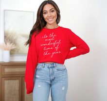 Load image into Gallery viewer, Its the most wonderful time of the year script Long Sleeve