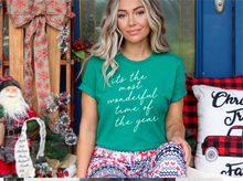 Load image into Gallery viewer, Its the most wonderful time of the year script tee