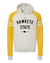 Load image into Gallery viewer, Hawkeye State Stripe Sleeve Hoodie
