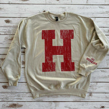Load image into Gallery viewer, Big H with Sleeve detail Crew Sweatshirt
