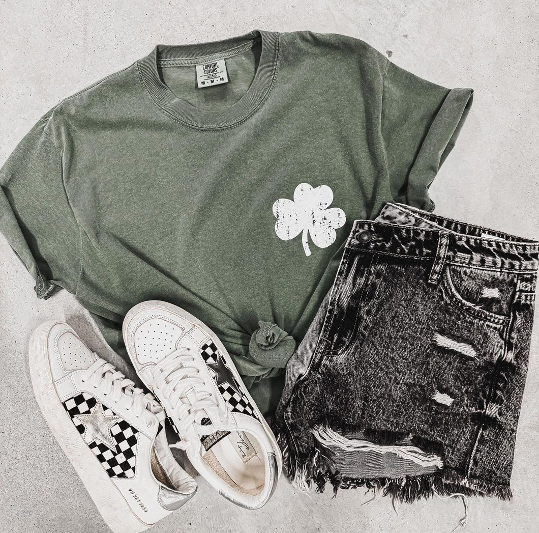 Simple Shamrock comfort Colors Tee
