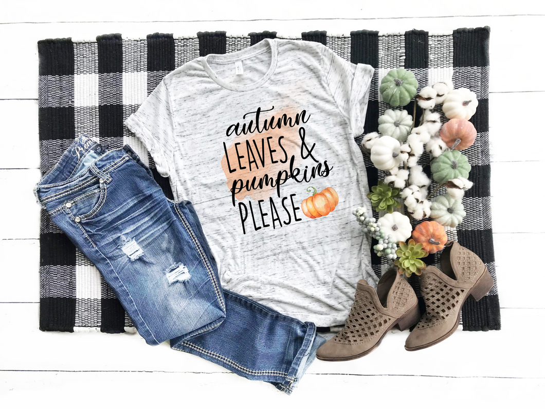 Autumn leaves and pumpkins please