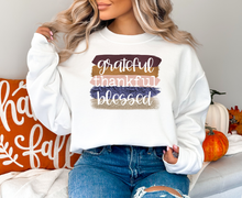 Load image into Gallery viewer, Grateful Thankful Blessed Crew neck
