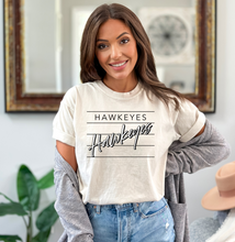Load image into Gallery viewer, Hawkeye Stripe Comfort Colors Tee
