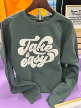 Load image into Gallery viewer, Take it easy with Puff Font Sweatshirt
