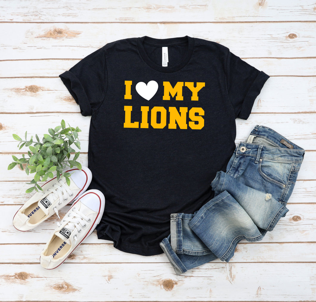 I Love My Lions Tee (Youth and Adult Sizing)