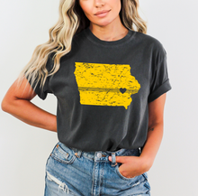 Load image into Gallery viewer, Iowa City Heart Grunge Comfort Colors Tee
