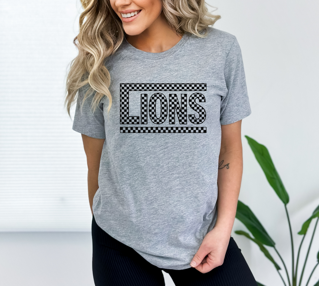 Checkered Lions (Youth and Adult 4 Colors)