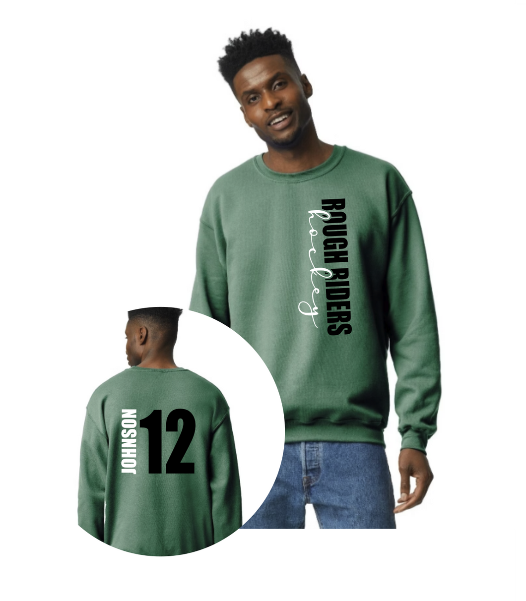 Personalized Rough Riders Hockey Crew Neck (Adult)