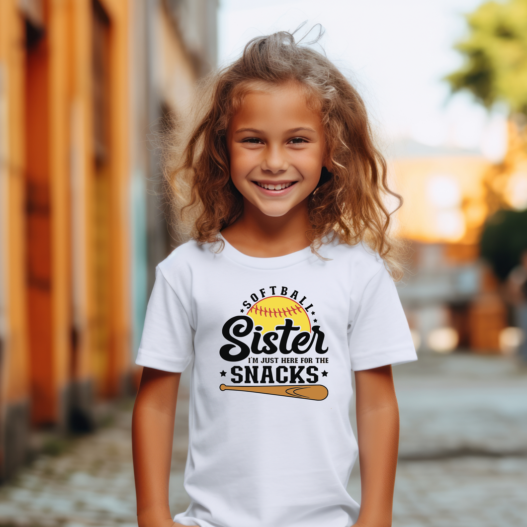Here for the Snacks Sister OR Brother (Toddler and Youth)