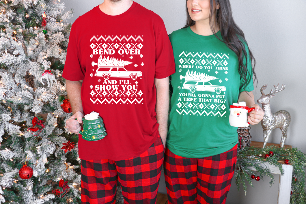Couples Christmas Vacation Saying Tees