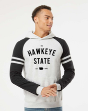 Load image into Gallery viewer, Hawkeye State Stripe Sleeve Hoodie
