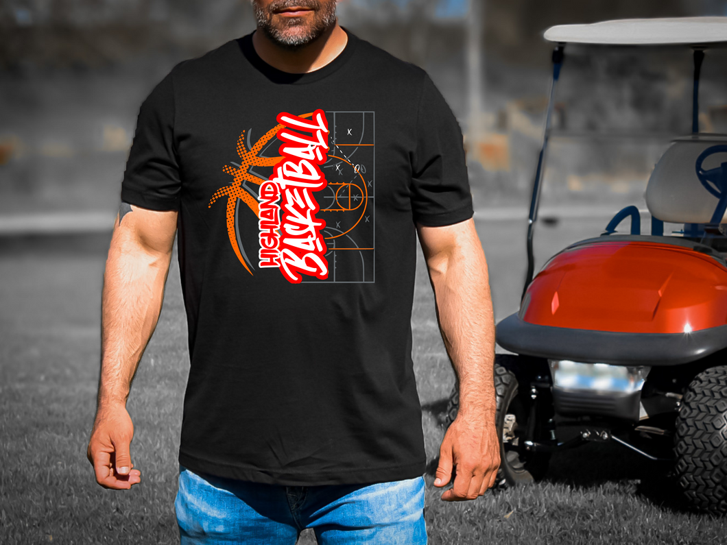 Huskies Basketball Court Tee(Youth and Adult)