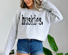 Load image into Gallery viewer, Huskies Typewriter Crew (Youth and Adult 4 Colors)
