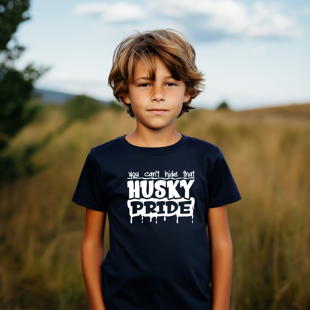 You cant hide my Husky pride (Youth and Adult) 5 Colors