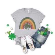 Load image into Gallery viewer, Vintage rainbow Shamrock Tee
